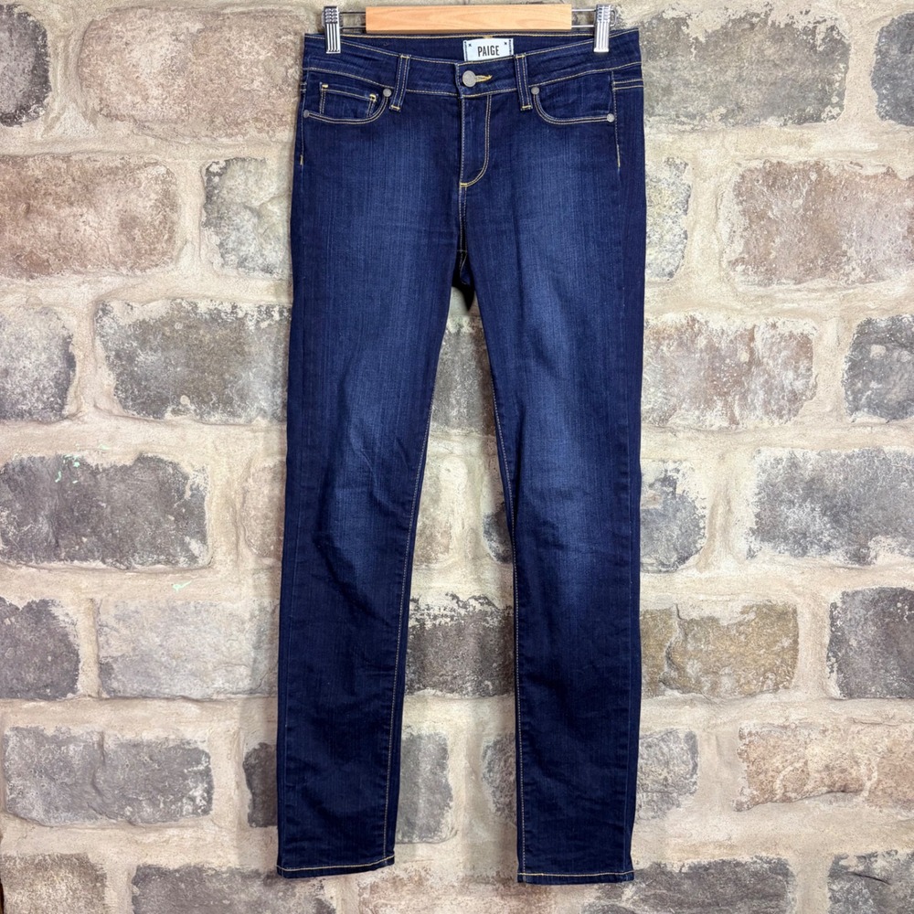 Paige Skyline Skinny Jeans‎ Women's 27 Maggie Dark Wash Mid Rise Denim Stretch